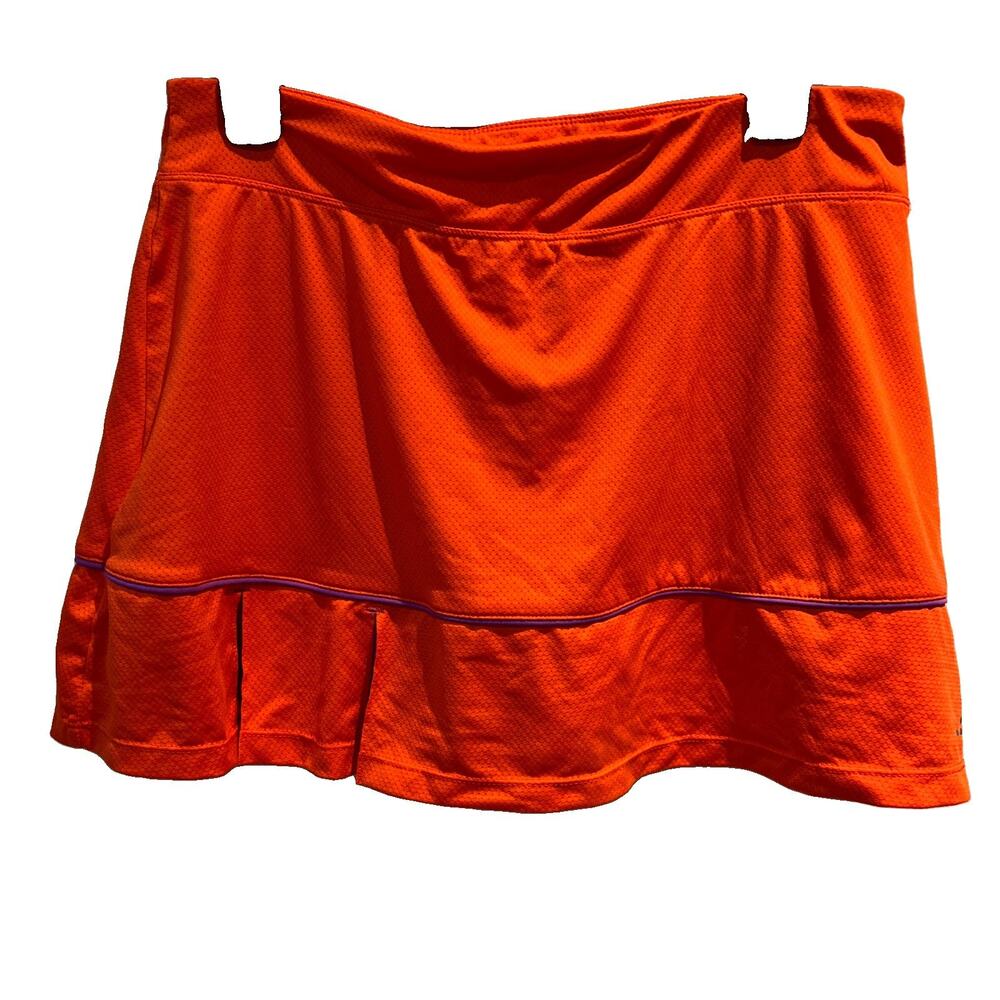 BCG Club Sports Orange Tennis Skort Women’s Large Built-In Shorts Athletic Golf